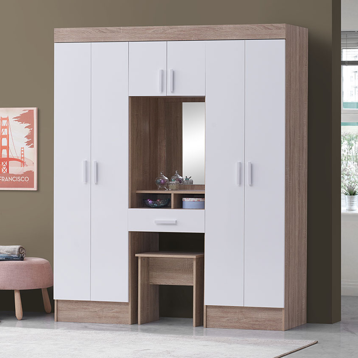 Pepperfry wardrobe online 6 door